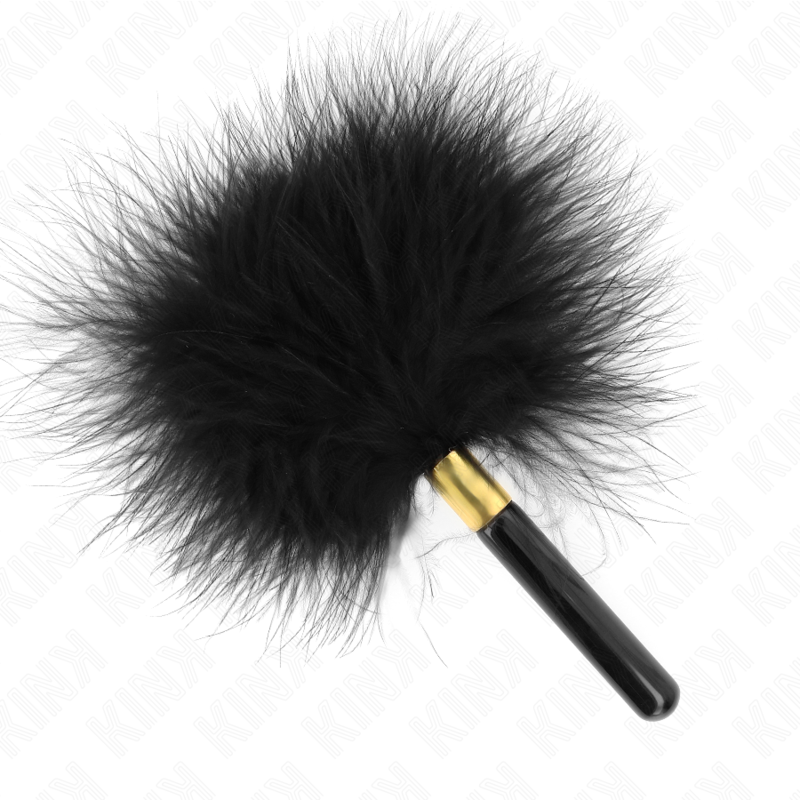 KINK - BLACK GOLD METAL TICKLE FEATHERS 18 CM - Amore24