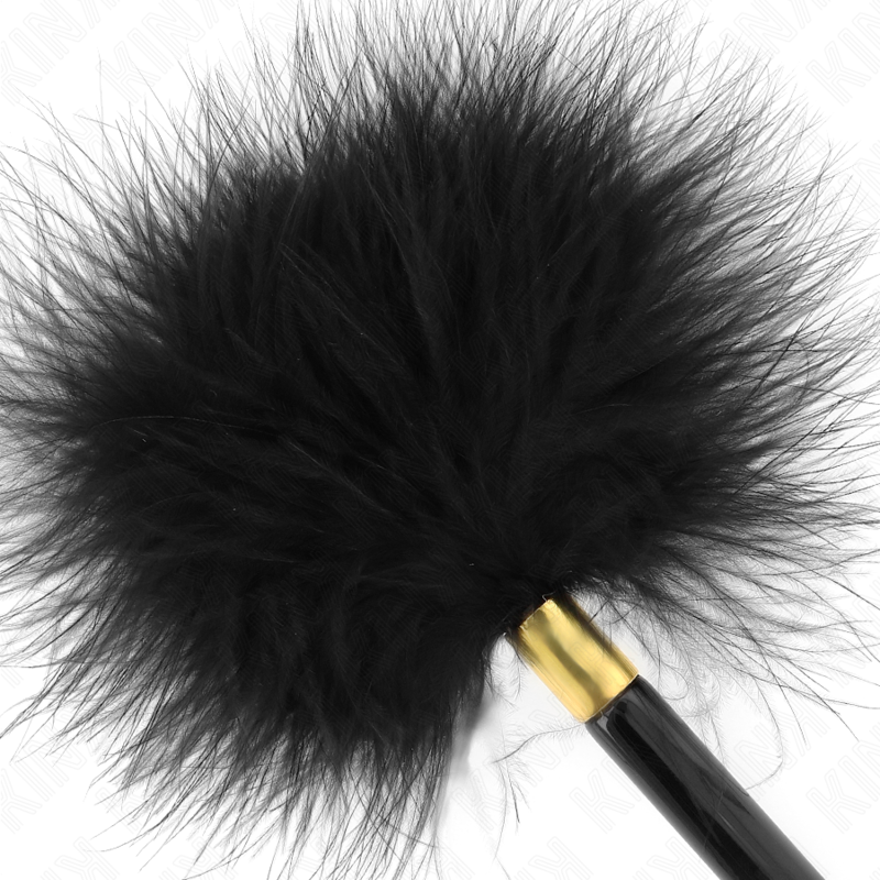 KINK - BLACK GOLD METAL TICKLE FEATHERS 18 CM - Amore24