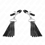 KINK - LEATHERETTE TASSEL NIPPLE CLAMPS 6 CM - Amore24