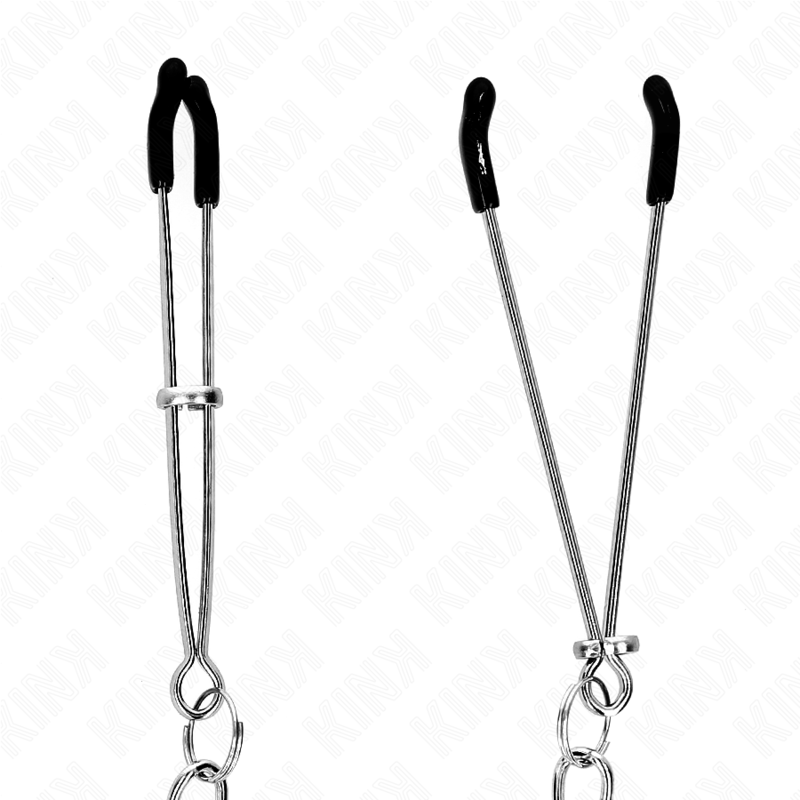 KINK - THIN NIPPLE CLAMPS WITH THICK CHAIN 30 CM - Amore24