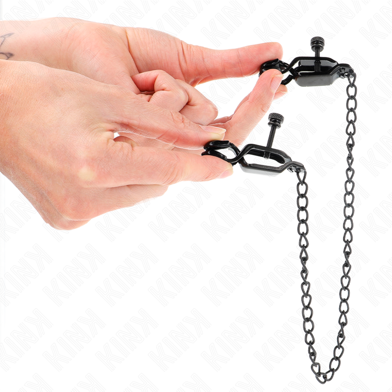KINK - FLAT CHAIN NIPPLE CLAMPS BLACK 30 CM - Amore24