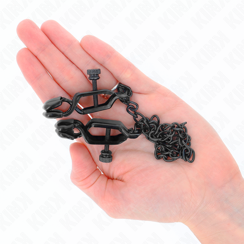 KINK - FLAT CHAIN NIPPLE CLAMPS BLACK 30 CM - Amore24