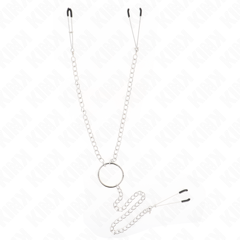 KINK - TRIPLE NIPPLE AND CLIT CLAMPS WITH CHAIN MODEL 1 - Amore24
