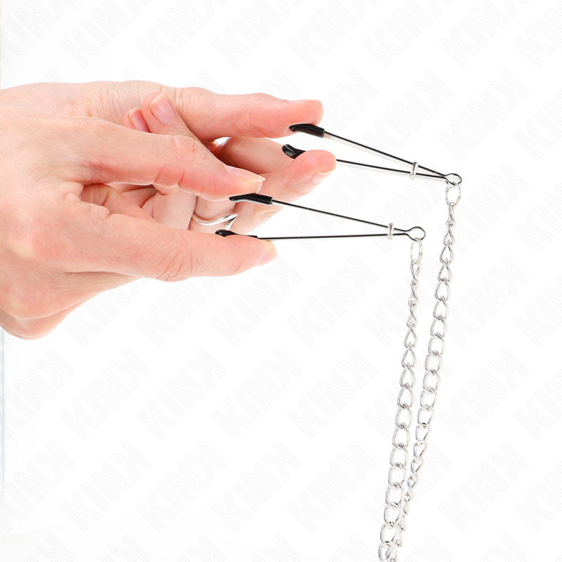 KINK - TRIPLE NIPPLE AND CLIT CLAMPS WITH CHAIN MODEL 1 - Amore24