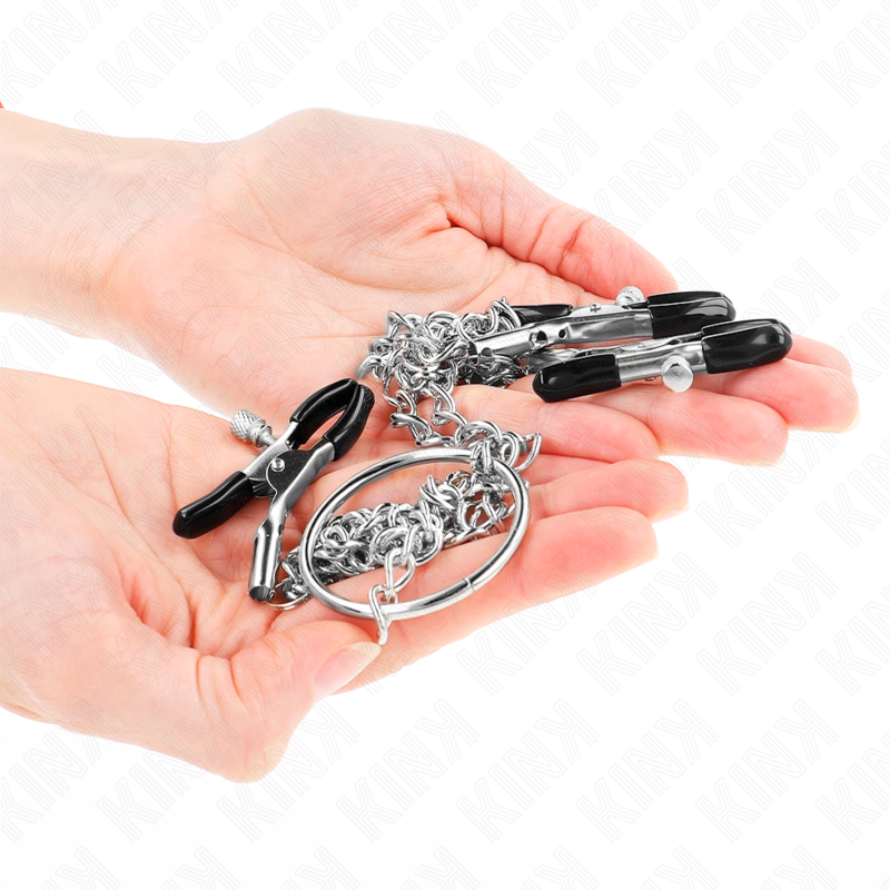 KINK - TRIPLE NIPPLE AND CLIT CLAMPS WITH CHAIN MODEL 0 - Amore24