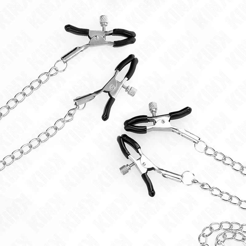 KINK - 4 NIPPLE AND CLIT CLAMPS ADJUSTABLE SILVER - Amore24