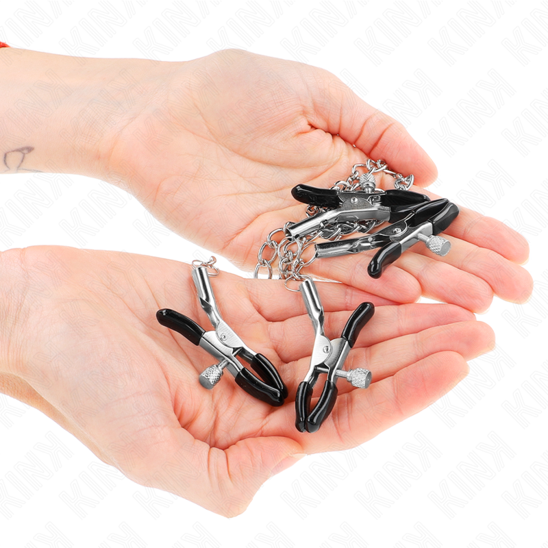 KINK - 4 NIPPLE AND CLIT CLAMPS ADJUSTABLE SILVER - Amore24