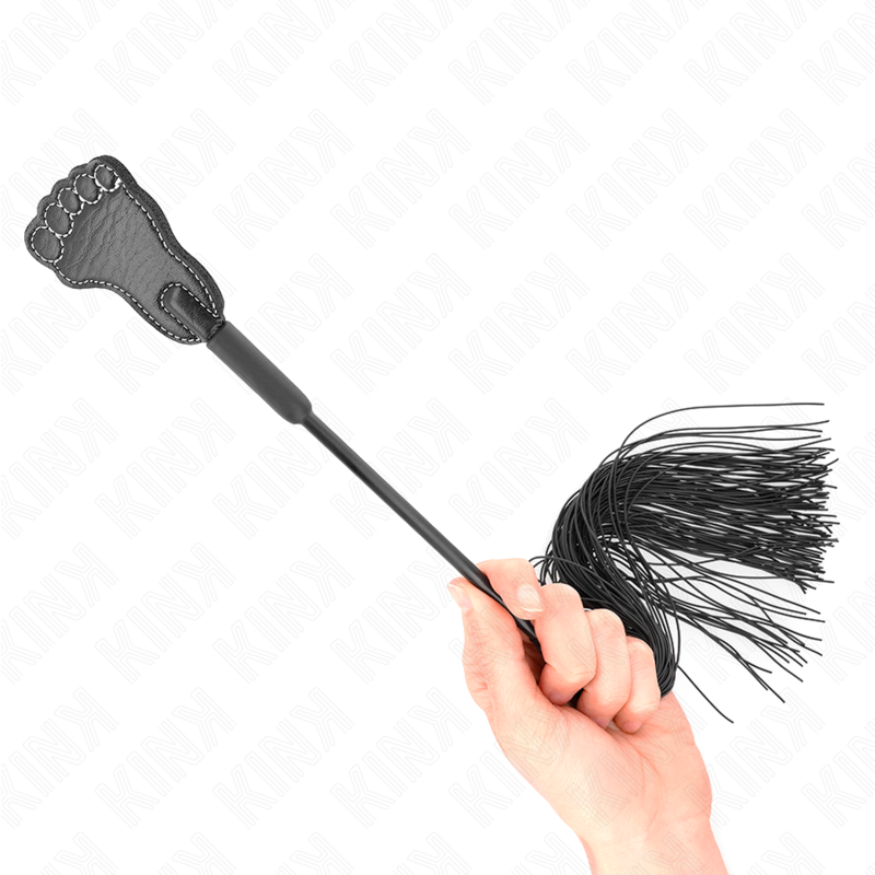 KINK - FOOT SHAPED PADDLE WITH TASSEL WHIP 31 CM - Amore24
