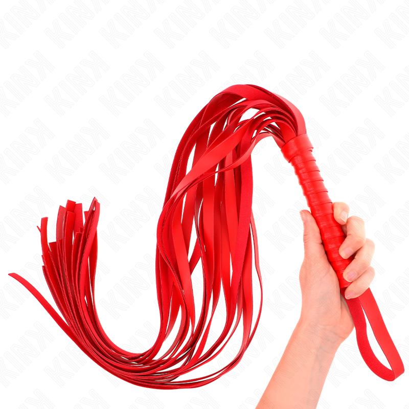 KINK - RED SHORT HANDLE LONG TAIL WHIP 70 CM - Amore24