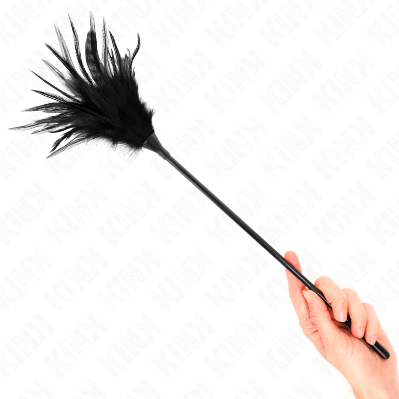 KINK - MULTIPLE BLACK TICKLE FEATHERS 45 CM - Amore24