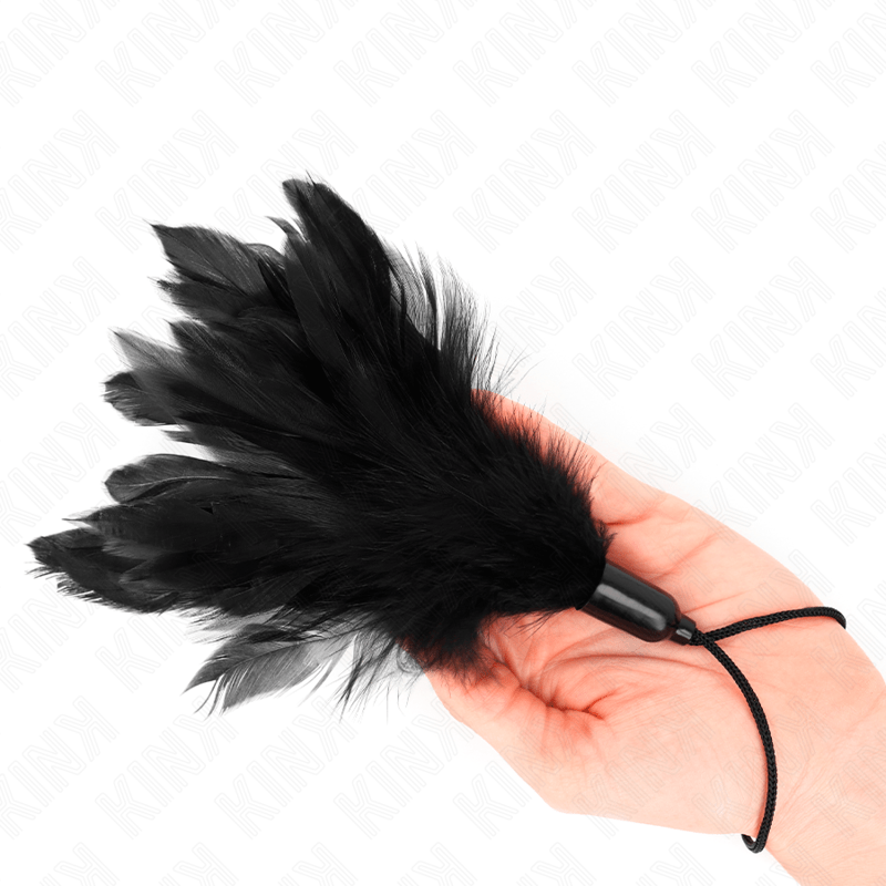 KINK - TICKLE FEATHERS WITH ROPE HANDLE PLASTIC BASE 15 CM - Amore24