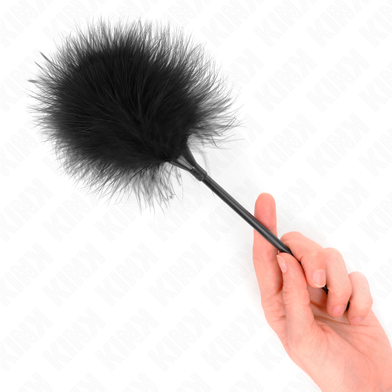 KINK - BLACK TICKLE FEATHERS USED FOR THE BONDAGE KIT 27 CM - Amore24
