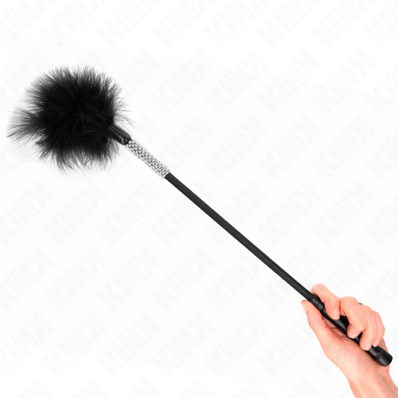 KINK - TICKLE FEATHERS WITH RHINESTONE HANDLE 50 CM - Amore24