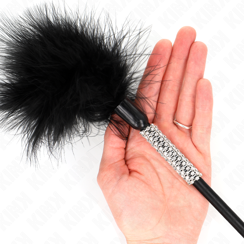 KINK - TICKLE FEATHERS WITH RHINESTONE HANDLE 50 CM - Amore24