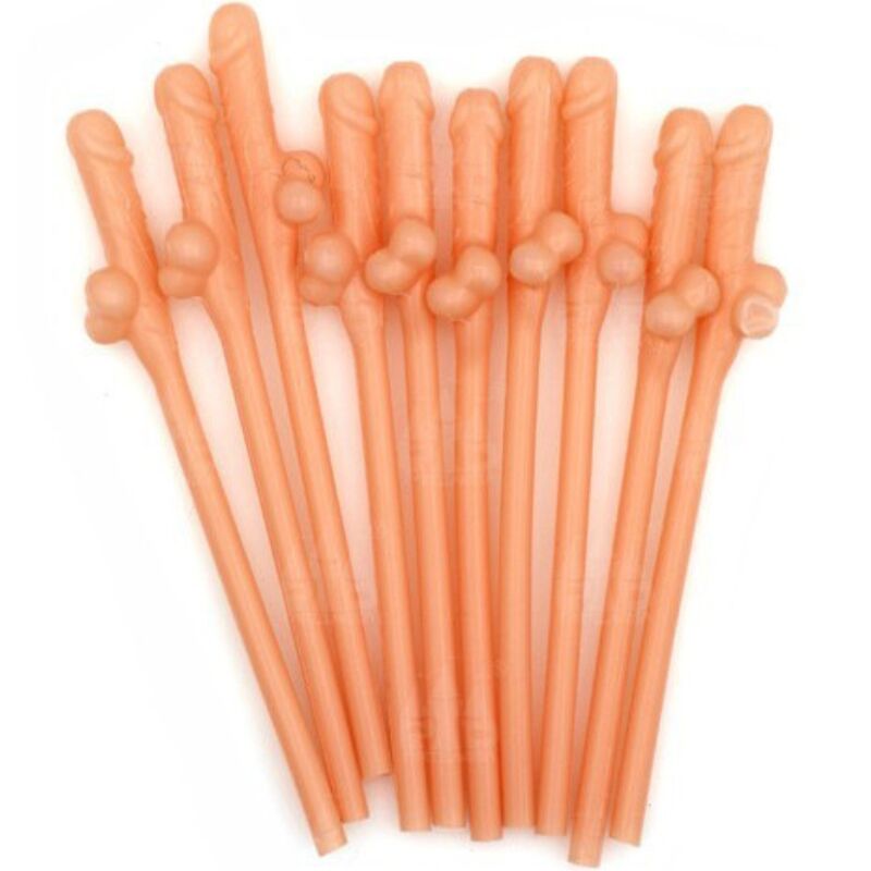 DIABLO PICANTE - 10 PENIS SHAPED STRAWS - Amore24