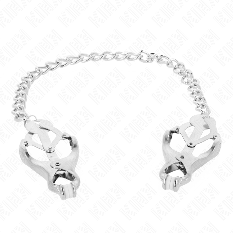 KINK - JAPANESE CLOVER NIPPLE CLAMPS WITH CHAIN SILVER 30 CM - Amore24
