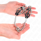 KINK - JAPANESE CLOVER NIPPLE CLAMPS WITH CHAIN SILVER 30 CM - Amore24