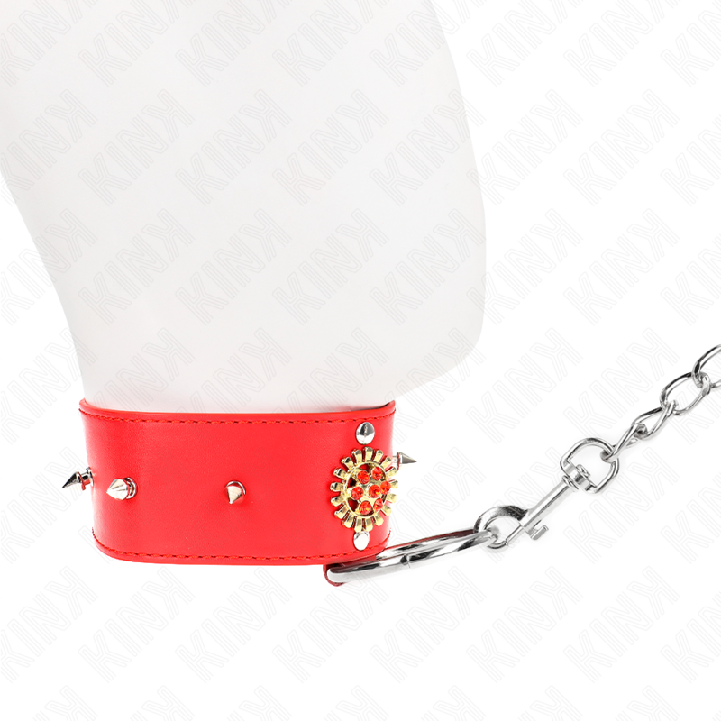 KINK - RED DIAMOND NECKLACE WITH BELT 65 CM AJDUSTABLE 35-51 CM X 7 CM - Amore24