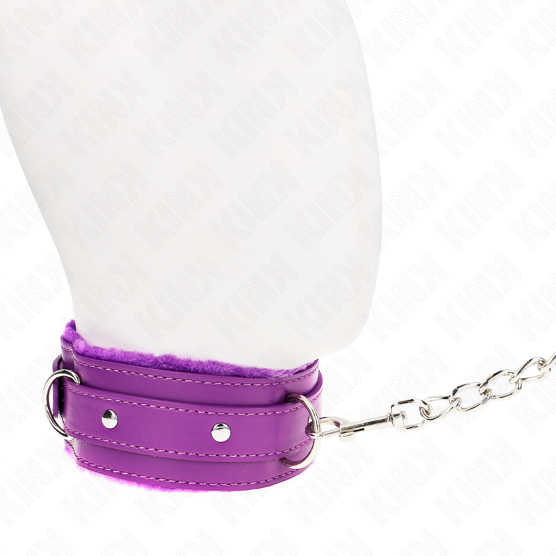 KINK - COLLAR WITH LEASH 65 CM WITH RESTRICTIONS PURPLE 36-42 CM X 5.5 CM - Amore24