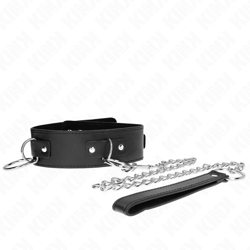 KINK - NECKLACE WITH LEASH 65 CM 3 RING MODEL 2 ADJUSTABLE 36-43 CM X 5 CM - Amore24