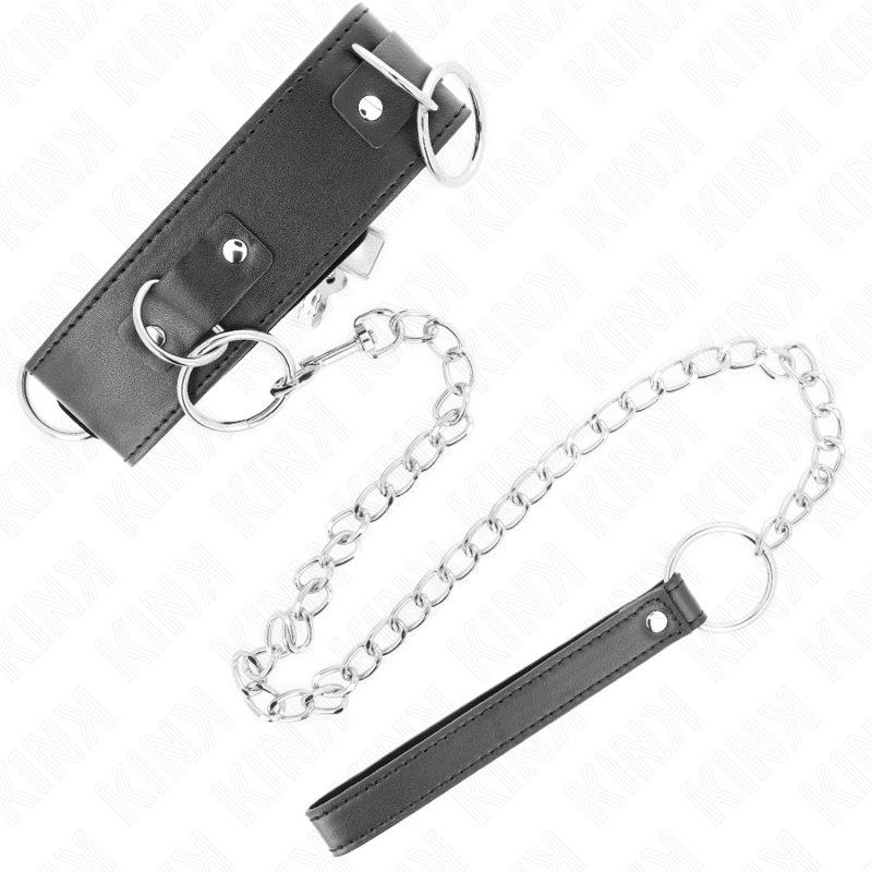 KINK - NECKLACE WITH LEASH 65 CM 3 RING MODEL 2 ADJUSTABLE 36-43 CM X 5 CM - Amore24