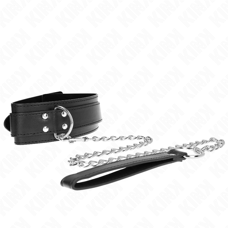 KINK - NECKLACE WITH STRAP 65 CM SILVER BUCKLES ADJUSTABLE 33-46 CM X 5.5 CM - Amore24