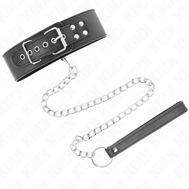 KINK - BASIC MODEL COLLAR WITH LEASH 65 CM MODEL 0 - Amore24