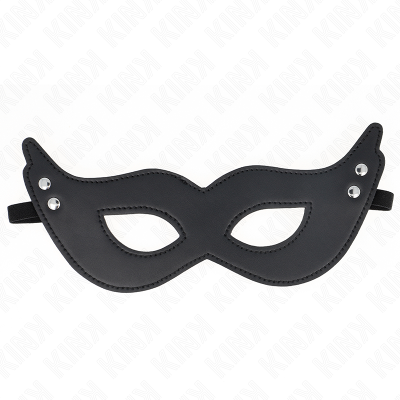 KINK - LEATHERETTE MASK WITH RIVETS MODEL 1 26 x 8 CM - Amore24