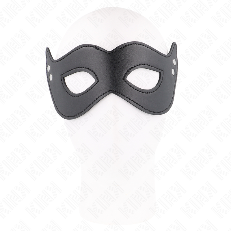 KINK - LEATHERETTE MASK WITH RIVETS MODEL 1 26 x 8 CM - Amore24