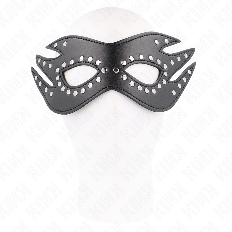KINK - LEATHERETTE MASK WITH RIVETS MODEL 3 26 x 9.5 CM - Amore24