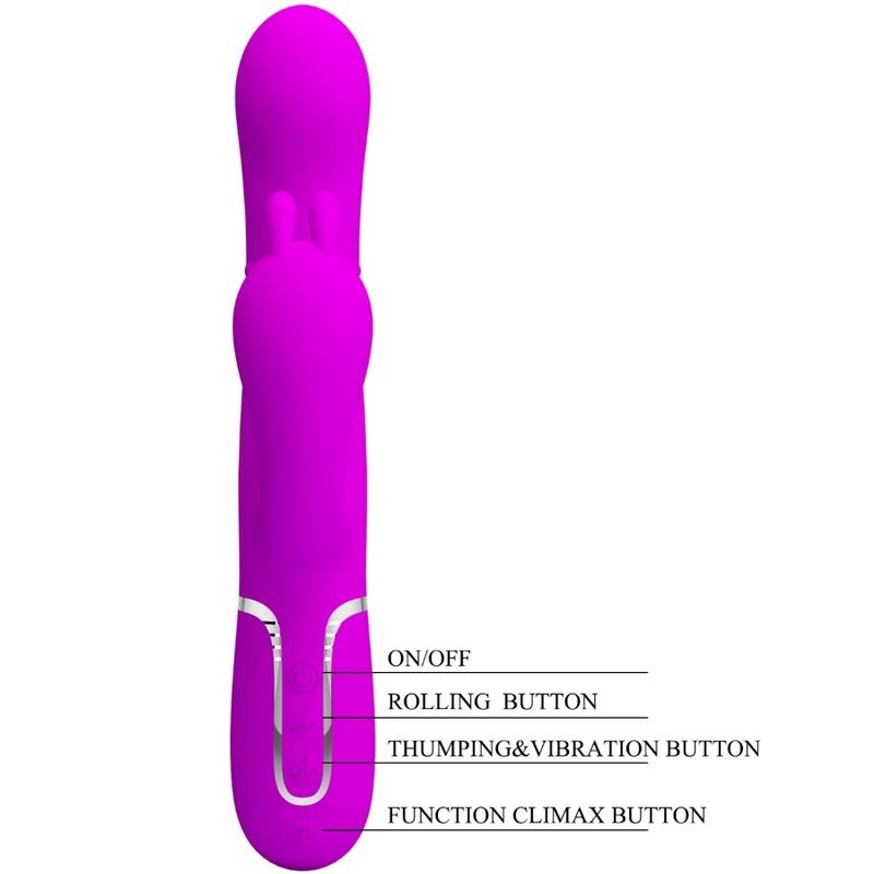 PRETTY LOVE - CAMMY TRIPLE VIBRATOR MULTIFUNCTION 4 IN 1 PINK - Amore24