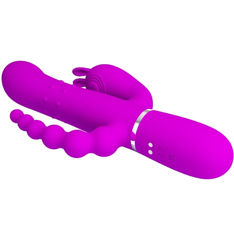 PRETTY LOVE - CAMMY TRIPLE VIBRATOR MULTIFUNCTION 4 IN 1 PINK - Amore24