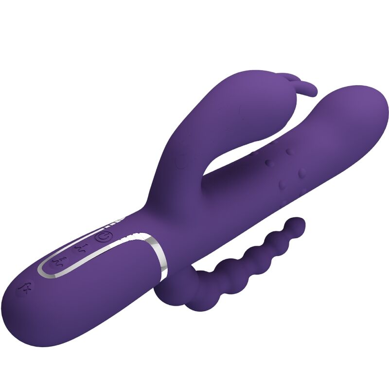 PRETTY LOVE - CAMMY TRIPLE VIBRATOR MULTIFUNCTION 4 IN 1 PURPLE - Amore24
