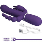 PRETTY LOVE - CAMMY TRIPLE VIBRATOR MULTIFUNCTION 4 IN 1 PURPLE - Amore24