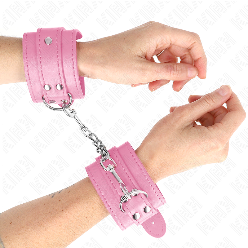 KINK - SIMPLE WRIST RESTRAINTS PINK ADJUSTABLE 20-23 CM X 5.5 CM - Amore24