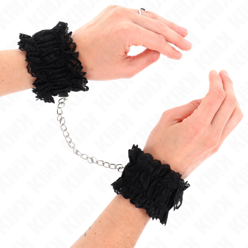 KINK - LACE ELASTIC WRIST RESTRAINTS NEGRO - Amore24