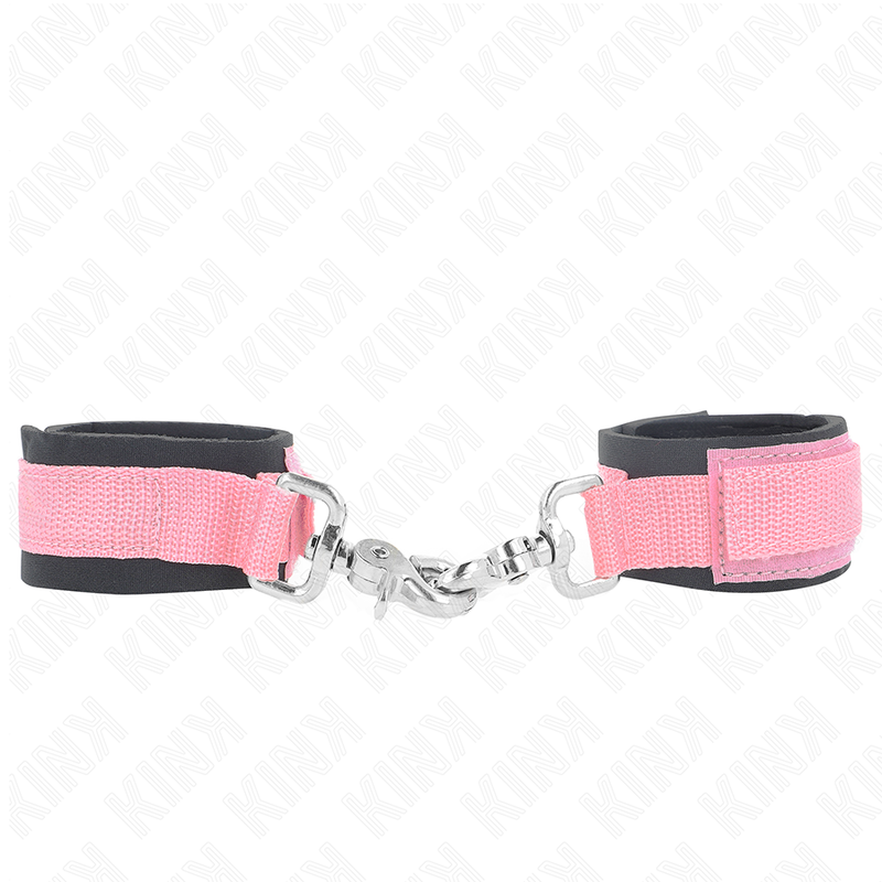 KINK - ADJUSTABLE NEOPRENE WRIST RESTRAINTS PINK ADJUSTABLE 22-34 CM - Amore24