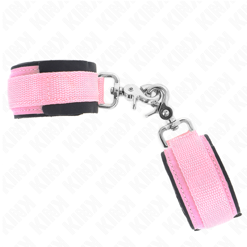 KINK - ADJUSTABLE NEOPRENE WRIST RESTRAINTS PINK ADJUSTABLE 22-34 CM - Amore24