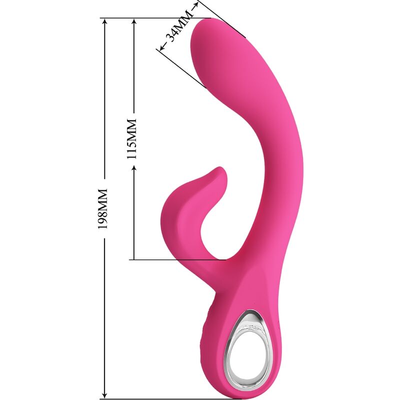 PRETTY LOVE - FRITZ RABBIT VIBRATOR 12 VIBRATIONS PINK - Amore24
