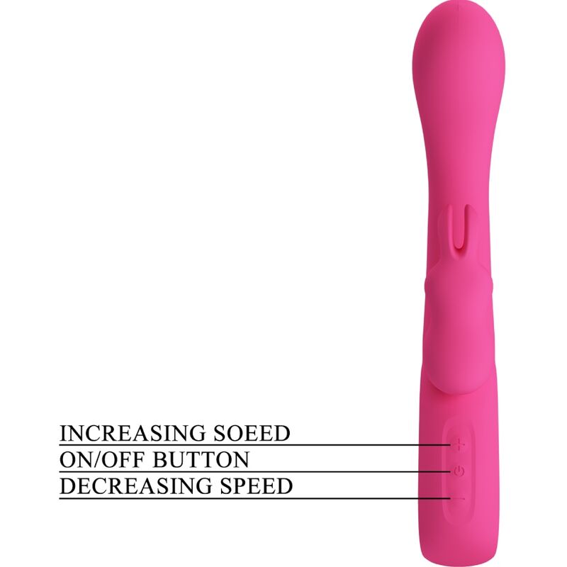 PRETTY LOVE - NOVAK RABBIT VIBRATOR 12 VIBRATIONS PINK - Amore24