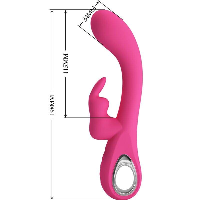 PRETTY LOVE - NOVAK RABBIT VIBRATOR 12 VIBRATIONS PINK - Amore24