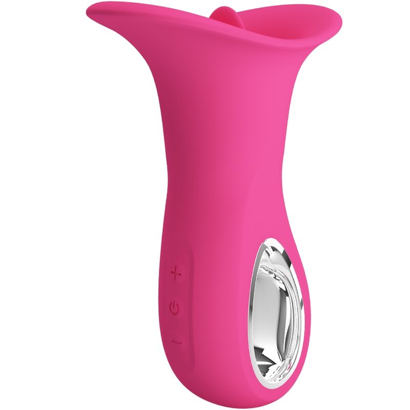 PRETTY LOVE - CLYDE ORAL VIBRATOR VIBRATING TONGUE 12 VIBRATIONS PINK - Amore24
