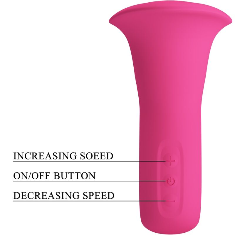 PRETTY LOVE - CLYDE ORAL VIBRATOR VIBRATING TONGUE 12 VIBRATIONS PINK - Amore24