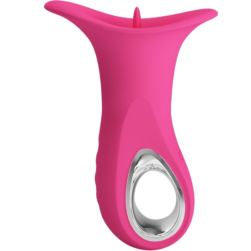 PRETTY LOVE - CLYDE ORAL VIBRATOR VIBRATING TONGUE 12 VIBRATIONS PINK - Amore24