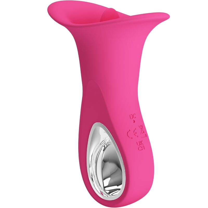PRETTY LOVE - CLYDE ORAL VIBRATOR VIBRATING TONGUE 12 VIBRATIONS PINK - Amore24