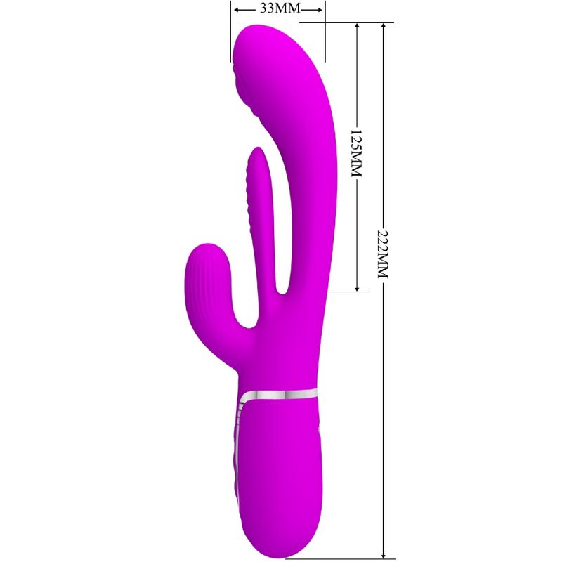 PRETTY LOVE - SHANIA TRIPLE RABBIT VIBRATOR MULTIFUNCTION PINK - Amore24