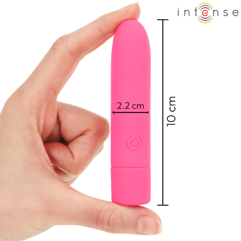 INTENSE - SYMONE USB RECHARGEABLE VIBRATING BULLET 8 VIBRATIONS PINK 10 X 2.2 CM - Amore24