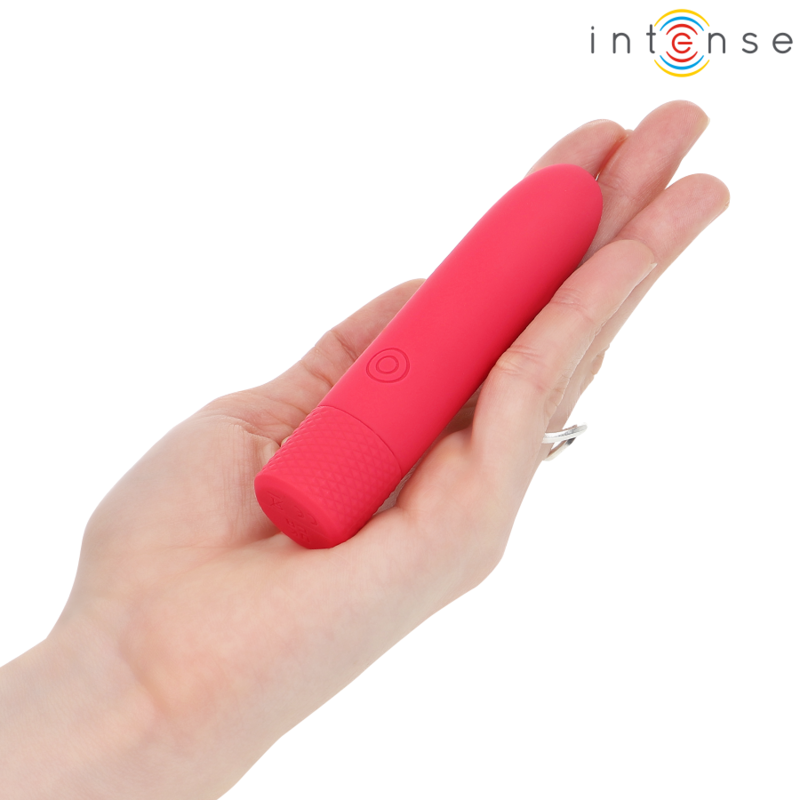 INTENSE - SYMONE USB RECHARGEABLE VIBRATING BULLET 8 VIBRATIONS RED 10 X 2.2 CM - Amore24