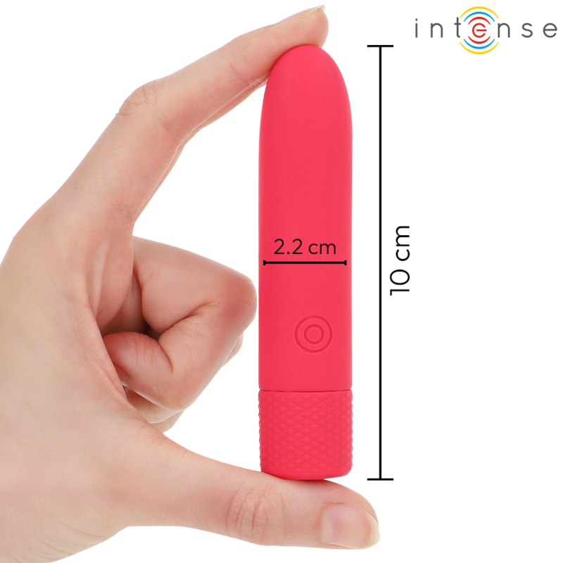 INTENSE - SYMONE USB RECHARGEABLE VIBRATING BULLET 8 VIBRATIONS RED 10 X 2.2 CM - Amore24