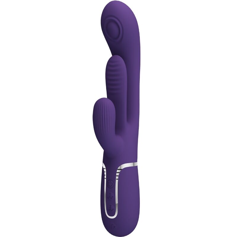 PRETTY LOVE - SHANIA TRIPLE RABBIT VIBRATOR MULTIFUNCTION PURPLE - Amore24